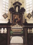 Peter Paul Rubens Rubes'funerary chapel in St Jacob's Church Antwerp,with the artist's (mk01) oil painting on canvas